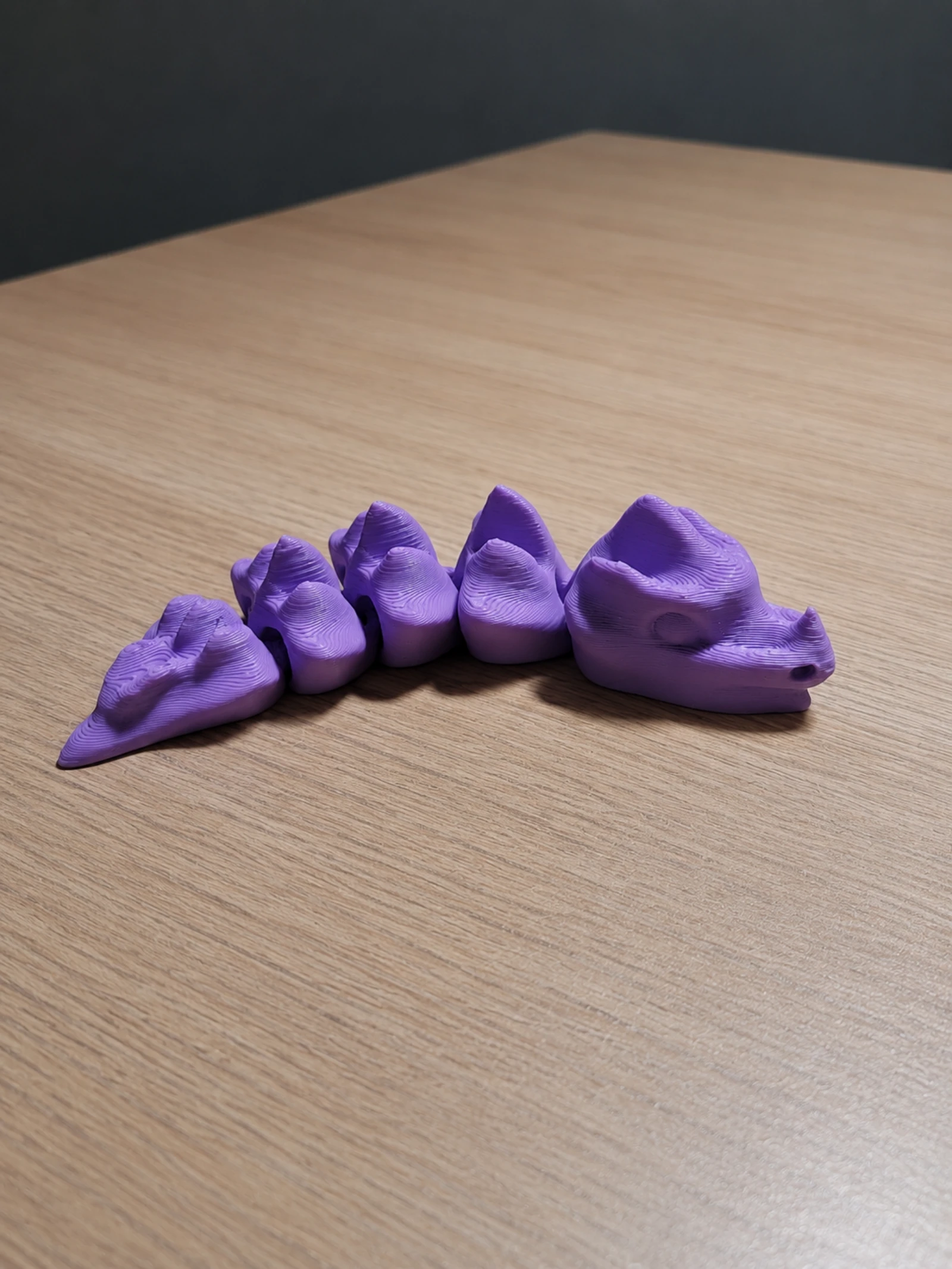 Paars articuleerd draak 3D-geprint – Flexibele figuur – photo 2